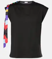 [Pucci] Pucci Iride cotton jersey T-shirt AU 14 black