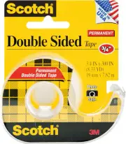 Scotch Permanent Double-Sided Tape-.75"X300" (Pack of 3)