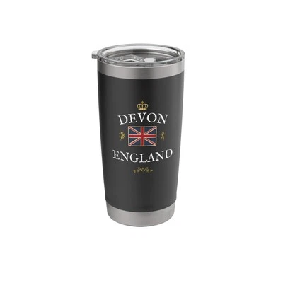 DEVON ENGLAND BRITISH UNION JACK FLAG UK BRIT Stainless Steel Insulated Tumbler