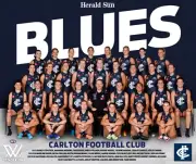 2024 CARLTON BLUES AFLW FOOTBALL TEAM POSTER,FREEPOST Afl football,1