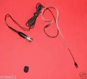 Black Headset earhook mic microphone for AUDIO TECHNICA wireless -Hirose 4pin
