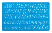 20mm ITALIC FONT UPPER & LOWER CASE ALPHABET LETTERS & NUMBERS STENCIL TEMPLATE