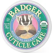 Badger - Cuticle Care, Soothing Shea Butter Cuticle Balm, Certified Organic, Nourish and Protect Cuticles and Nails, Fingernail Care, Protect Dry Splitting Cuticles, 0.75 oz