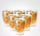 6 Piece Double Wall Glass Cup Set Latte Glass Tea Cup Coffee Cup Wine Cup 350ml