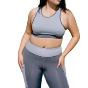 Parks Project Glacier Trail Blue Crop Top Sports Bra Bike Shorts Set XS NEW Tags