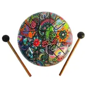 Brass Happy Drum Printed – 6.5 Inch Melodic Sound & Decorative Charm