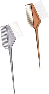DECORNIJIA 2Pcs Dye Brush Long Tail Hair Color Applicator Tint Comb for Smooth Application for Salon Home Hair Dyeing Treatment Reusable and Easy to Clean