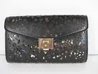 INC Party Clutch/Crossbody Vegan Leather Chain Gold Underlay Lightweight NWT