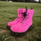 NEW Womens Dr. Martens 1460 8 Eye Boot Size 8 Fuzzy Pink Doc CUTE