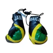 Mini Boxing Gloves Olympics Soccer Car Mirror Hanging Décor Jamaica