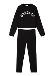 Moncler Kids Logo Cotton Tracksuit (12-14 Years) - Black 14 years