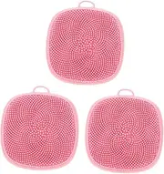 Baluue 3pcs Electric Facial Cleansing Brush Deep Silicone Face Scrubber Gentle Massage Christmas