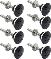 Woopeey 8 Pcs 1.25 inch Universal Aluminum Vehicle Hood Pins-Quick Release Lock Latch Bumper, License Plate Lock Clip, Push Button Bonnet