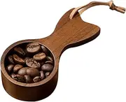 Coffee Measuring Spoon,Ergonomic Coffee Scoop Ground Spoon - Coffee Spoon Smooth Leather Lanyard Measuring Tools & Scales for Coffee Beans Coffee Powder