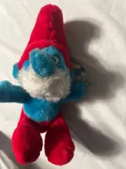 NWT Vintage Smurfs PAPA SMURF 8" Plush Stuffed