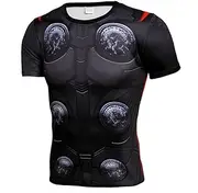 Hot Movie Super Hero Quick-Drying ElasticT-Shirt Costume Thanos Short Sleeve