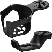 Angoily Computer Desk Cup Holder, 2PCS Table Mobile Phone Charging Rack Cup Hooks Headphone Stand Hanger Laptop Stand Gaming Square Hooks Clip on Case Cup Shelf Abs Black, Headphone Holder