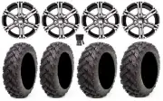 ITP SS212 14" Wheels Machined 30" Reptile Tires Polaris RZR Turbo S / RS1