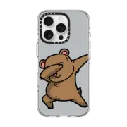 iPhone 16 Pro Clear Case MagSafe Compatible Dabbing Bear