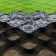 Tmovjxv 9.8x32.8ft 321 sq ft Gravel Ground Grid -2 Inch Thick Geo Grid Driveway Stabilization Grids - Driveway Grid System for Garden Landscaping Parking Lots Slope Driveways Slope