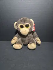 TY Beanie Boos BIG EYED BANANAS THE MONKEY 6" Plush STUFFED Toy NEW w/ TAG