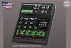 Plastic 4-Ch Audio Mixer w/ Bluetooth, 48V, FX, USB – Studio/DJ