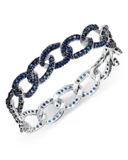 Bloomingdale's Fine Collection Sapphire Link Bracelet in 14K White Gold OS