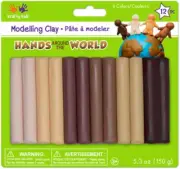Colors of the World Modelling Clay - Beige, Tan, Light Brown, Dark Brown, and Mo