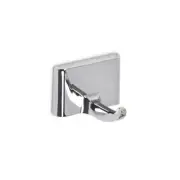 4 Pc. Polished Chrome Single Coat Robe Towel Hook - Bright Zamac - Solid Metal