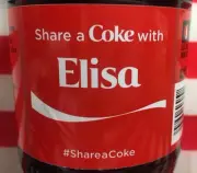 Share A Coke With Elisa Limited Edition Coca Cola Bottle 2015 USA