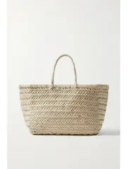 [Dragon Diffusion] Dragon Diffusion - Bamboo Triple Jump Small Woven Leather Tote - Ecru - One size One size Ecru