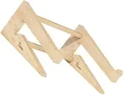 CONGARTENO 1Pc Ergonomic Wooden Laptop Riser Stand for Laptops Height Desk Holder Khaki for Home Office Reduces Neck and Improves Posture