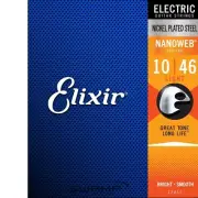 Elixir 12052 Nanoweb Light Gauge Electric Guitar Strings - 10-46