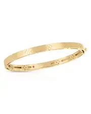Roberto Coin 18K Yellow Gold Love in Verona Floral Bangle Bracelet