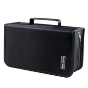CD/DVD Case Holder, 128 Capacity CD VCD Media Wallet, Storage, Holder, Black