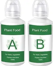 Plant Fertilizer,Indoor Plant Fertilizer for Hydroponics Growing System | 2 Piece Solution Growing System Accessories for Vegetables Fruits Flowers Indoor Garden Patio