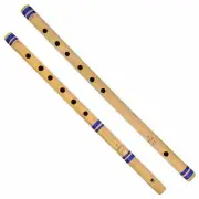 Set Of 2 Fipple & Transverse Bamboo Bansuri Flute For Beginners C scale Handmade