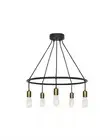 Tae 24 In. 5 Light Black Modern Industrial Chandelier