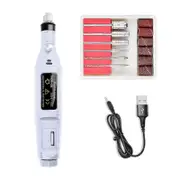 Toe Nail Grinder For Thick Toenails Set Manicure And Pedicure Professional New(White)