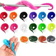 16PCS Magic Worm Toys, Cat Toy, Colour Invisible Twisty Caterpillar, Fuzzy Worms on Strings Trick Toys, Wiggly Twisty for Party Supplies and Teasing Cats