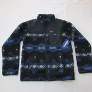 Wrangler Boy's XXL Aztec Print Sherpa Lined Full Zip Jacket - Blue