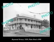 OLD LARGE HISTORIC PHOTO OF RAYMOND TERRACE NSW, PLATTS HOTEL c1890