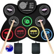9 Pads Electronic Digital Drum USB Roll up Drum Set Silicone Electric Drum