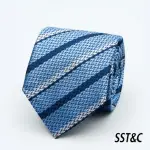 【SST&C 換季７５折】藍色條紋經典領帶2012403002