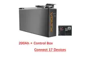 VoltX 12V 200Ah Slim Lithium Battery + Switch Panel ON-OFF Control Box (Connect 17 Devices)
