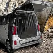 Tailgate Net, SUV Trunk Mesh Net, Breathable Magnetic Mesh Net Screens with Two-Way Zipper, Travel Anti-UV Sun Protection Tailgate Net for Most Vehicles
