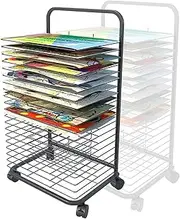 Paint Drying Rack Art Drying Rack Metal Art Work Storage Display Rack Art Drying Rack with Wheels Suitable for Use at Home or in The Classroom(20 or 25 Floors) (Size : 20th Floor)