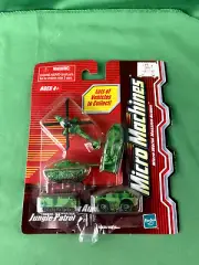 Vintage Hasbro Micro Machines Toy Vehicles Jungle Patrol 5 Piece Set