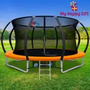 Everfit 12FT Trampoline Round Trampolines Basketball set Kids Mat Net Pad Ladder