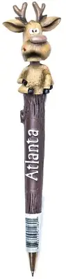 Atlanta Bobble Head Deer BALL POINT PEN SOUVENIR MEMORABILIA COLLECTIBLES